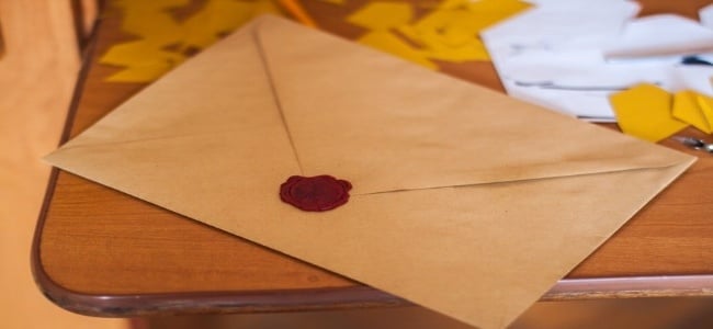 old letter with wax representing survey email invitation-656117-edited